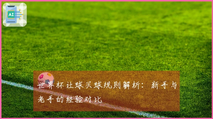 世界杯让球买球规则解析：新手与老手的经验对比